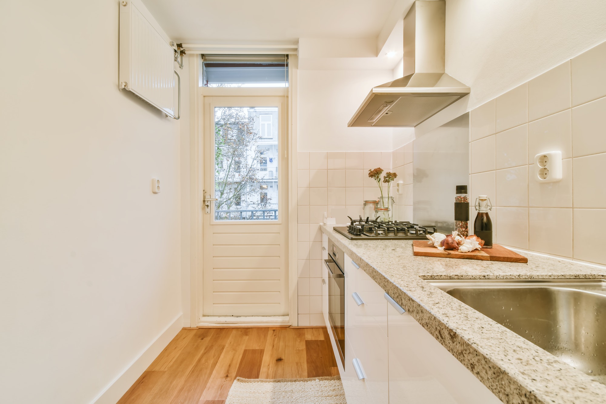 Adorable kitchen with marble top