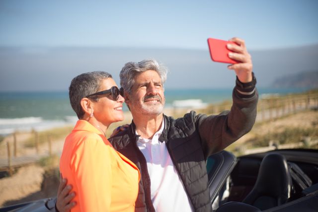 taking a selfie