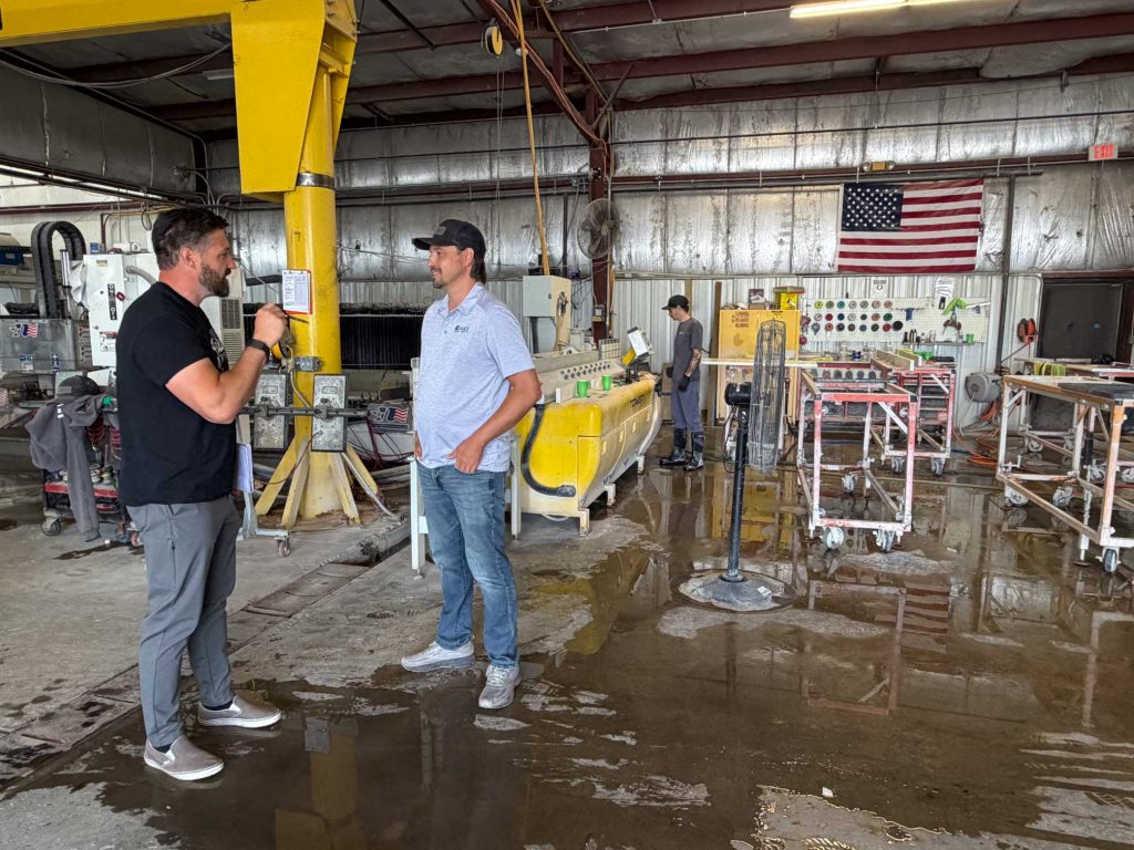 tim and client at workshop