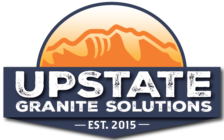 Upstate Granite Solutions logo with orange mountain emblem
